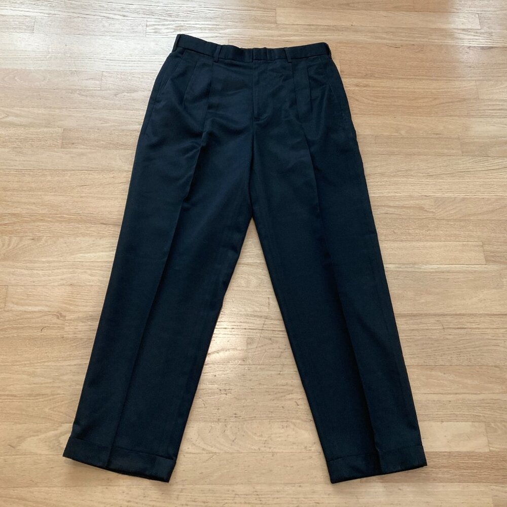 Perry Ellis Portfolio Men's Dress Pants, Black, 32x30, Polyester